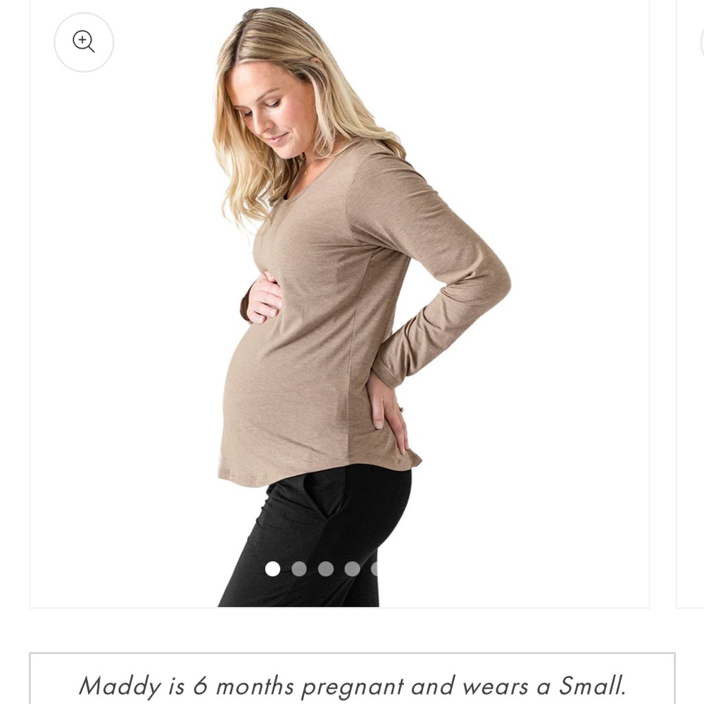 Kindred Bravely Bamboo Nursing & Maternity Long Sleeve T-shirt (Small)